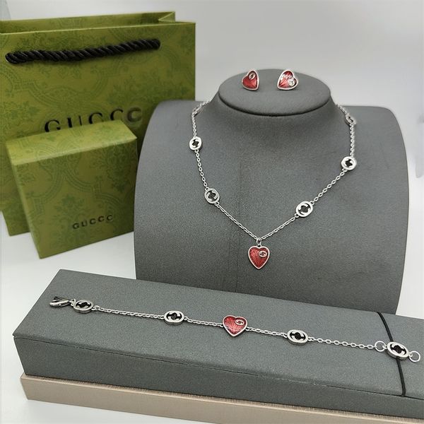 women's fashion three piece earrings necklace bracelet love design simple and comfortable, Silver
women's fashion three piece earrings necklace bracelet love design simple and comfortable, Silver