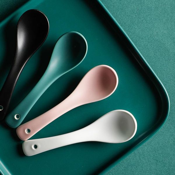 10PCS Creative Nordic Matte Ceramic Small Soup Spoons Porcelain Household Tableware Cute Rice Spoon Porridge Spoons Meal
10PCS Creative Nordic Matte Ceramic Small Soup Spoons Porcelain Household Tableware Cute Rice Spoon Porridge Spoons Meal