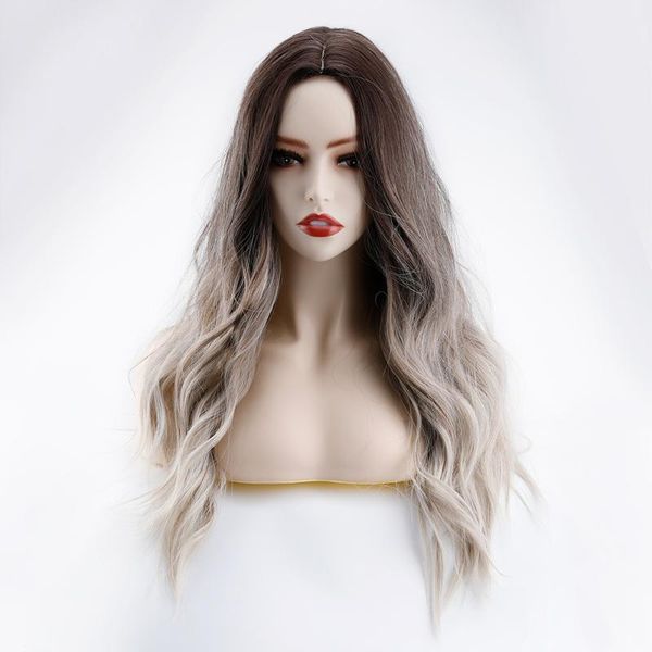 synthetic wigs 24 inches long natural wave brown ombre hair heat resistant for black women
synthetic wigs 24 inches long natural wave brown ombre hair heat resistant for black women