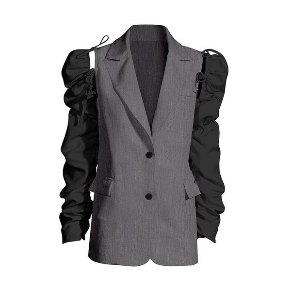 2021 new autumn winter clothes runway designers elegant bow draped long sleeve blazer jacket women 9q0q, White;black
2021 new autumn winter clothes runway designers elegant bow draped long sleeve blazer jacket women 9q0q, White;black