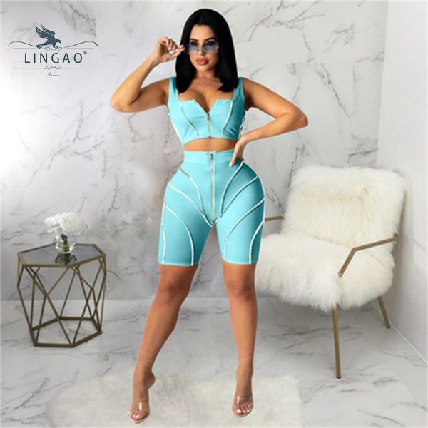 women's tracksuits summer set 2021 girl casual fashion v neck two-piece ladies sleeveless slim camisole zipper shorts suit clothes, Gray
women's tracksuits summer set 2021 girl casual fashion v neck two-piece ladies sleeveless slim camisole zipper shorts suit clothes, Gray