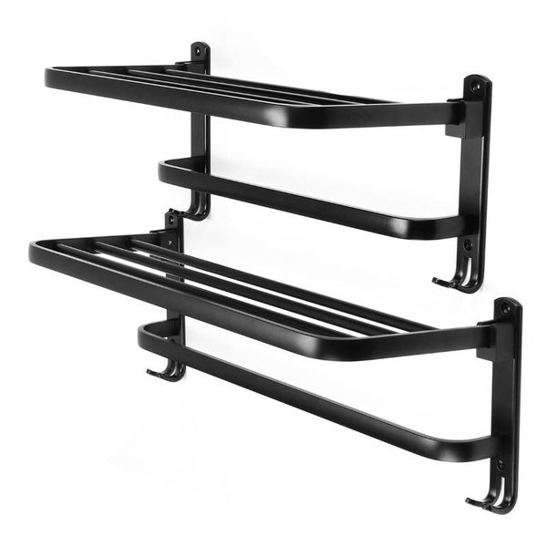 towel racks 50/60cm matte black aluminum holder bathroom rack wall mounted folding hanger storage shelf hook
towel racks 50/60cm matte black aluminum holder bathroom rack wall mounted folding hanger storage shelf hook