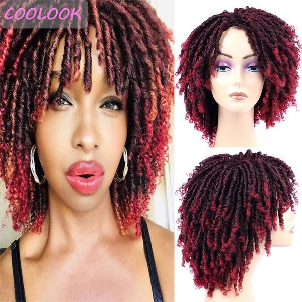 synthetic wigs short dreadlock curly for black women afro braided twist wig middle part ombre brown red blonde cosplay
synthetic wigs short dreadlock curly for black women afro braided twist wig middle part ombre brown red blonde cosplay