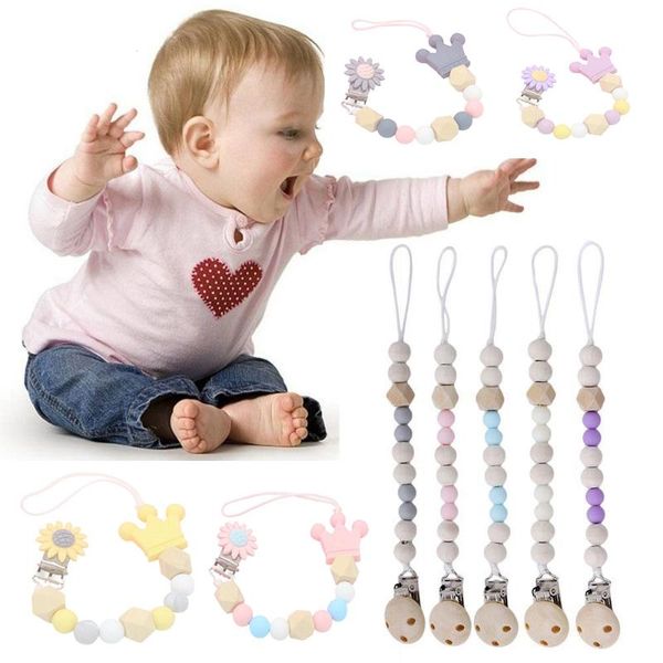 pacifiers# flower silicone baby pacifier clips wooden crown chain holder nipple leash strap soother
pacifiers# flower silicone baby pacifier clips wooden crown chain holder nipple leash strap soother