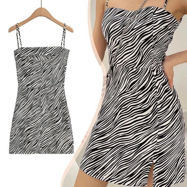 women's tanks & camis spaghetti strap dress zebra stripe patterns summer women sling suspender skirt nightgown for daily hsj88, White
women's tanks & camis spaghetti strap dress zebra stripe patterns summer women sling suspender skirt nightgown for daily hsj88, White