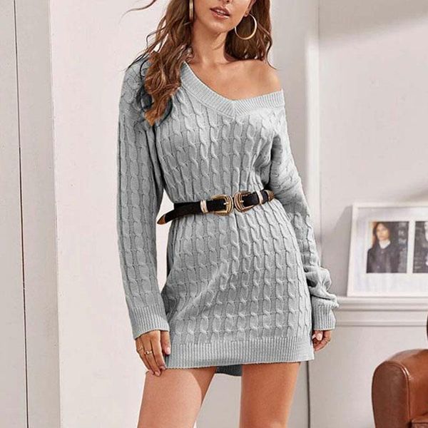 casual dresses autumn sweater dress women off shouder knitted warm v neck winter ladies long sleeve 2021, Black;gray
casual dresses autumn sweater dress women off shouder knitted warm v neck winter ladies long sleeve 2021, Black;gray