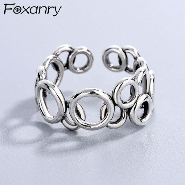 cluster rings foxanry adjustable 925 sterling silver for women fashion vintage creative irregular circle party jewelry wholesale, Golden;silver
cluster rings foxanry adjustable 925 sterling silver for women fashion vintage creative irregular circle party jewelry wholesale, Golden;silver
