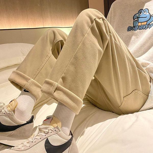 men's pants winter plus velvet thick men warm fashion cotton casual streetwear loose straight mens trousers s-xl, Black
men's pants winter plus velvet thick men warm fashion cotton casual streetwear loose straight mens trousers s-xl, Black