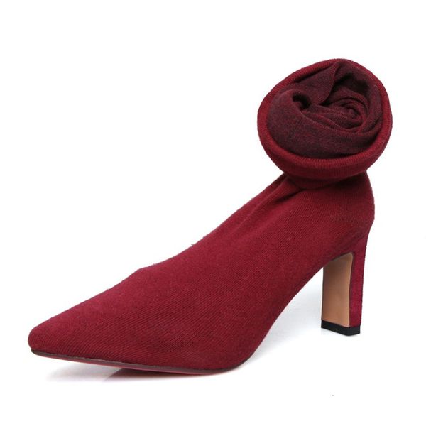 2021 new knitted wool socks elastic soles simple tpr style pointed heels thick women fashionable boots 9u6g, Black
2021 new knitted wool socks elastic soles simple tpr style pointed heels thick women fashionable boots 9u6g, Black