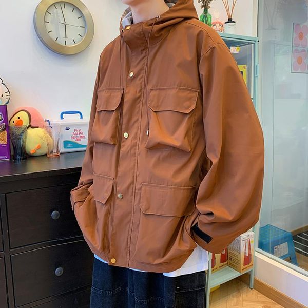 men's jackets japan style muti-pockets casual autumn solid color cargo jacket men streetwear jacktes oversized 3xl-m, Black;brown
men's jackets japan style muti-pockets casual autumn solid color cargo jacket men streetwear jacktes oversized 3xl-m, Black;brown