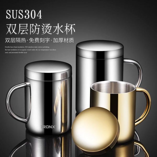 mugs 304 stainless steel coffee mug with lid children's tea water cup home anti- drinkware
mugs 304 stainless steel coffee mug with lid children's tea water cup home anti- drinkware