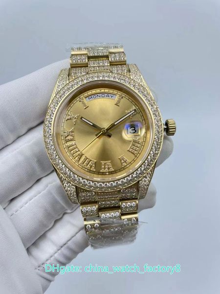 13 style watches 40mm day-date president roman dial full diamond dial bezel bracelet asia 2813 movement automatic mens watch men's wris, Slivery;brown
13 style watches 40mm day-date president roman dial full diamond dial bezel bracelet asia 2813 movement automatic mens watch men's wris, Slivery;brown