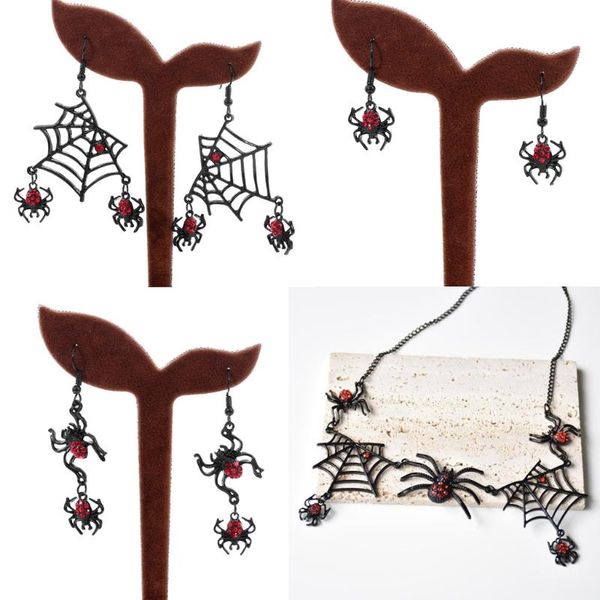 earrings & necklace d0lc halloween jewelry accessories austrian crystal vivid spider web cool animal earring set for women girls, Silver
earrings & necklace d0lc halloween jewelry accessories austrian crystal vivid spider web cool animal earring set for women girls, Silver