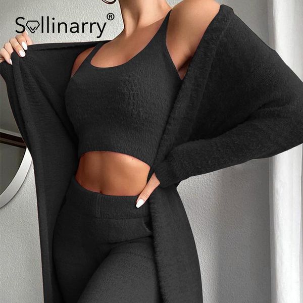 women's two piece pants sollinary casual 3 sets women soft plush matching outfits backless crop long sleeve cardigan+high waist pan, White
women's two piece pants sollinary casual 3 sets women soft plush matching outfits backless crop long sleeve cardigan+high waist pan, White