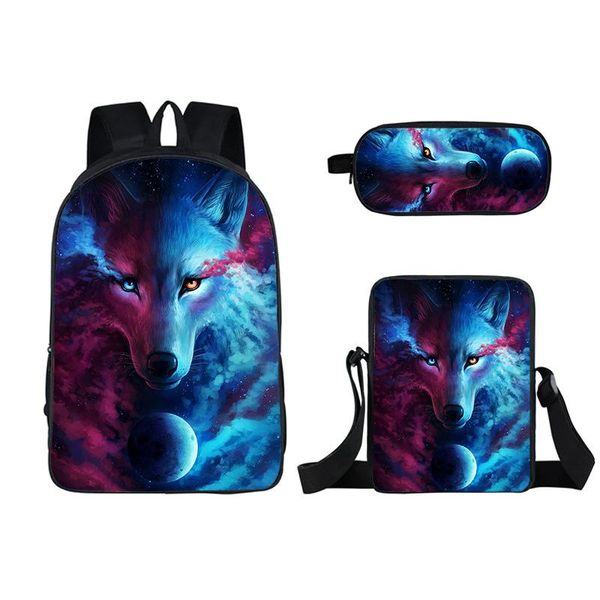 backpack lion wolf 3d animal 3pcs children students school bags women men laptravel bags+ mini shoulder bag
backpack lion wolf 3d animal 3pcs children students school bags women men laptravel bags+ mini shoulder bag