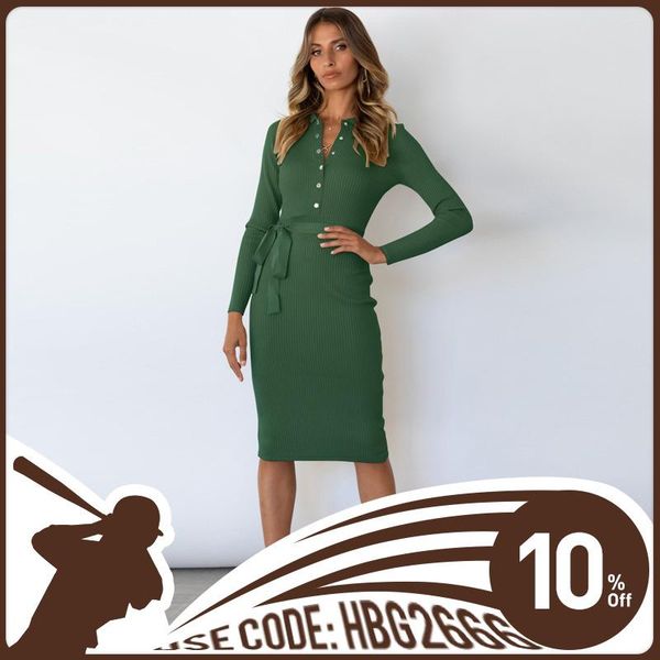 casual dresses autumn knitted women tunic dress vintage buttons long sleeve bodycon female elegant slim party, Black;gray
casual dresses autumn knitted women tunic dress vintage buttons long sleeve bodycon female elegant slim party, Black;gray