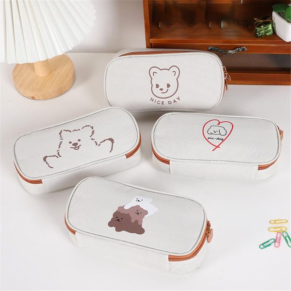 pencil bags cute cartoon bear large capacity pen case simple creative kawaii pencils pouch korean school bag box stationery supplies
pencil bags cute cartoon bear large capacity pen case simple creative kawaii pencils pouch korean school bag box stationery supplies