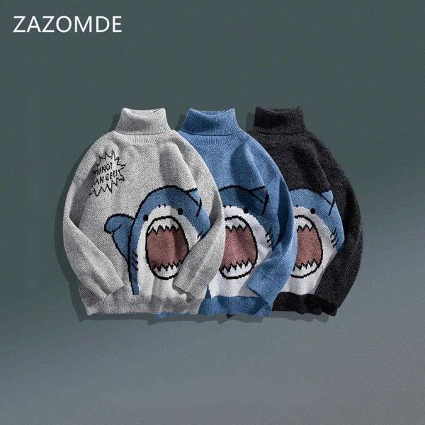 zazomde autumn winter men sweater streetwear japan style cartoons shark sweater men casual men's clothing turtelneck sweater men 211014, White;black
zazomde autumn winter men sweater streetwear japan style cartoons shark sweater men casual men's clothing turtelneck sweater men 211014, White;black