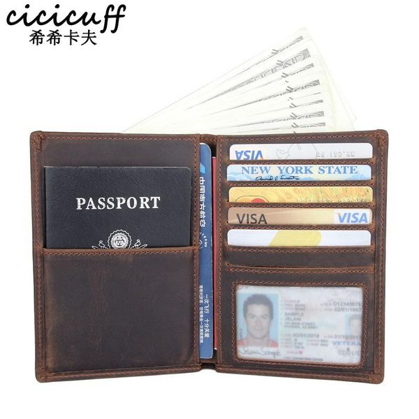 card holders passport cover genuine leather multi-function certificate bag travel wallet cards purse ticket holder crazy horse, Brown;gray
card holders passport cover genuine leather multi-function certificate bag travel wallet cards purse ticket holder crazy horse, Brown;gray