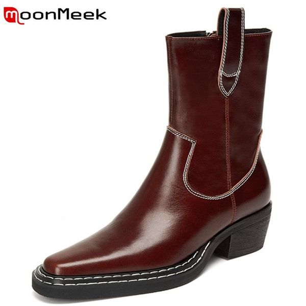 boots moonmeek 2022 ankle zipper square toe swing women winter arrival genuine leather heels casual, Black
boots moonmeek 2022 ankle zipper square toe swing women winter arrival genuine leather heels casual, Black