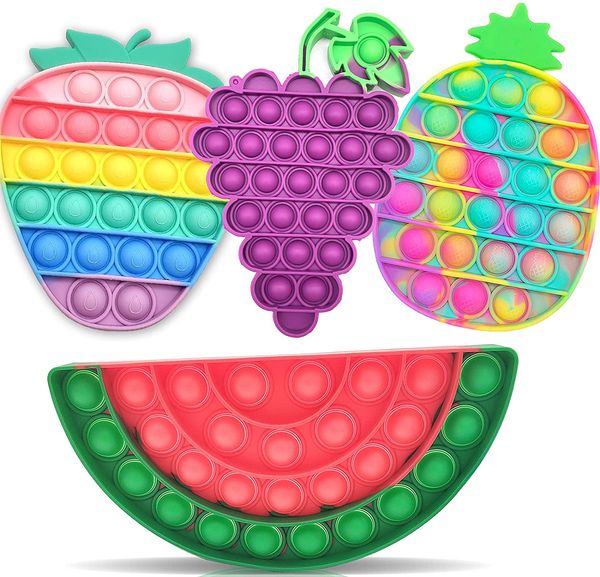 4 pack fruit pineapple pop fidget toys, grape push bubble fidget toys watermelon pop sensory toy strawberry squeeze toys set(4pcs)
4 pack fruit pineapple pop fidget toys, grape push bubble fidget toys watermelon pop sensory toy strawberry squeeze toys set(4pcs)