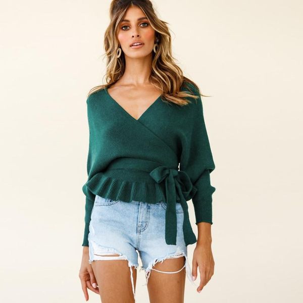 women's sweaters 2021 fall winter v neck long sleeve solid color lace up knit short pullover for ladies fashion sweater, White;black
women's sweaters 2021 fall winter v neck long sleeve solid color lace up knit short pullover for ladies fashion sweater, White;black