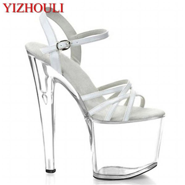 dress shoes shoe white crystal fashion 17cm high-heeled sandals 8 inch clear high heels platform, Black
dress shoes shoe white crystal fashion 17cm high-heeled sandals 8 inch clear high heels platform, Black