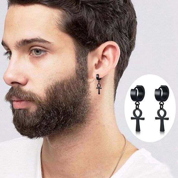 drop cross earring mens egyptian ankh michael hang dangle earrings black stainless steel male punk jewelry, Golden
drop cross earring mens egyptian ankh michael hang dangle earrings black stainless steel male punk jewelry, Golden