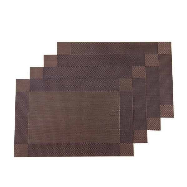 mats & pads 4 pcs placemats pvc dining table heat insulation stain-resistant kitchen placemat washable (coffee)
mats & pads 4 pcs placemats pvc dining table heat insulation stain-resistant kitchen placemat washable (coffee)