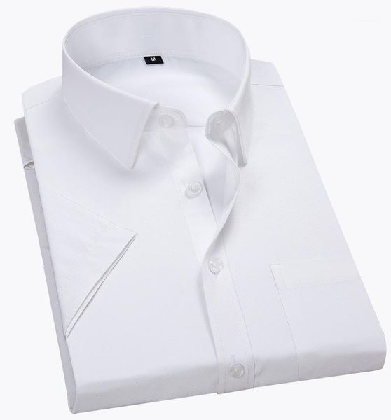 men's dress shirts trendy summer men shirt short sleeved solid twill formal business white camisa masculina social 4xl 5xl 6xl 7xl 8xl, White;black
men's dress shirts trendy summer men shirt short sleeved solid twill formal business white camisa masculina social 4xl 5xl 6xl 7xl 8xl, White;black