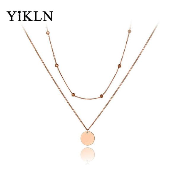 chokers yikln trendy titanium stainless steel double-layer chain choker necklace beach bohemia pendant for women yn19208, Golden;silver
chokers yikln trendy titanium stainless steel double-layer chain choker necklace beach bohemia pendant for women yn19208, Golden;silver
