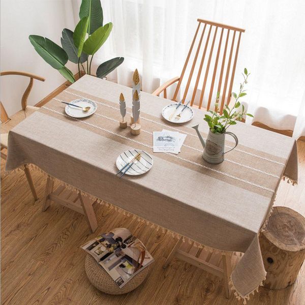 table cloth mcao linen cotton tablecloth with tassel thick rectangular wedding dining cover t03
table cloth mcao linen cotton tablecloth with tassel thick rectangular wedding dining cover t03