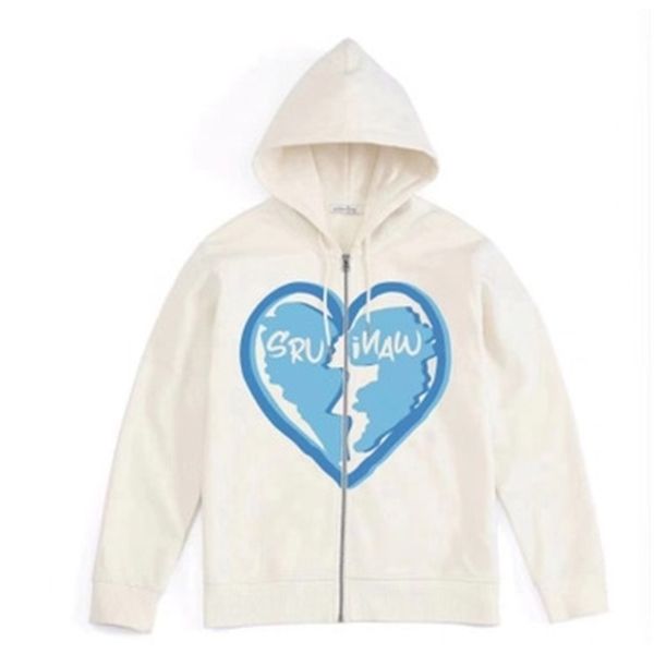 sruinaw foam love cardigan coat guochao brand couple's street style loose hooded sweater, Black
sruinaw foam love cardigan coat guochao brand couple's street style loose hooded sweater, Black