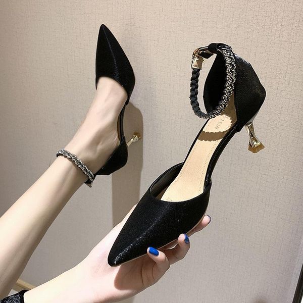 women's shoes 2021 summer new fashion pointed high heels stiletto buckle all-match women's high heels, Black
women's shoes 2021 summer new fashion pointed high heels stiletto buckle all-match women's high heels, Black