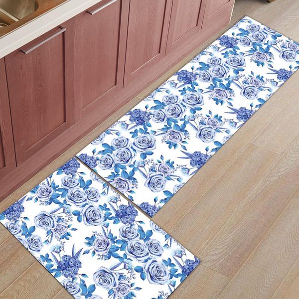 cushion/decorative pillow kitchen mat anti-slip valentine's day blue rose printed carpet doormat hallway bath living room 
cushion/decorative pillow kitchen mat anti-slip valentine's day blue rose printed carpet doormat hallway bath living room