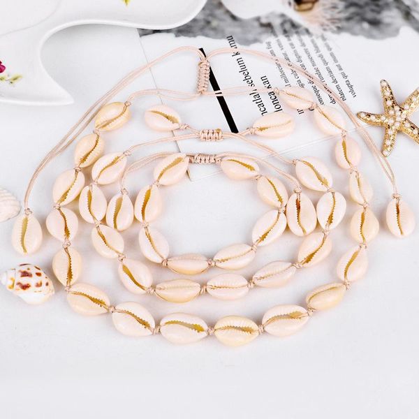 chokers fashion natural cowrie shell necklace handmade adjustable boho hawaii sea beach choker clavicle bracelet anklet, Golden;silver
chokers fashion natural cowrie shell necklace handmade adjustable boho hawaii sea beach choker clavicle bracelet anklet, Golden;silver