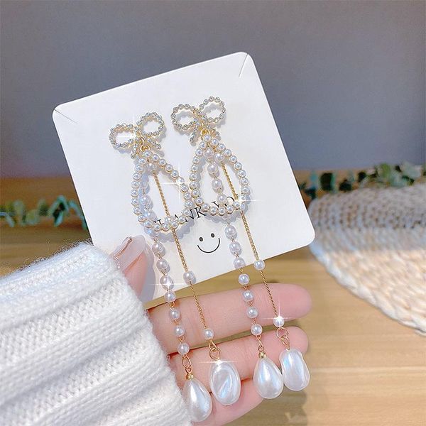 dangle & chandelier trendy exaggerated style crystal bowknot women earrings butterfly-knotted pearl fringed bohemian drop, Silver
dangle & chandelier trendy exaggerated style crystal bowknot women earrings butterfly-knotted pearl fringed bohemian drop, Silver