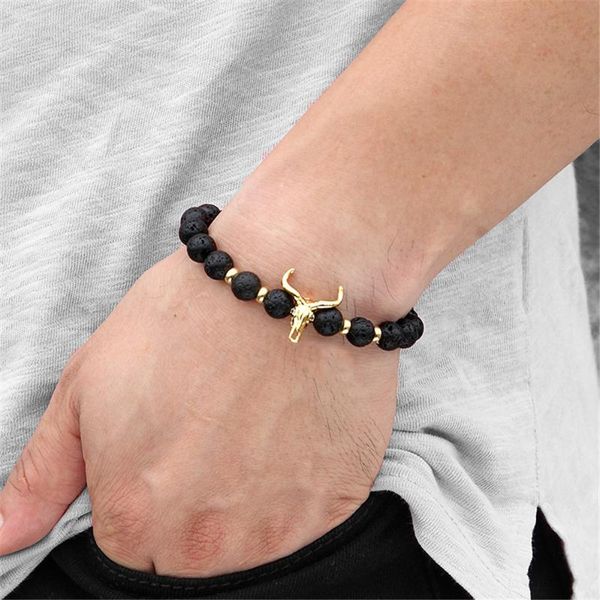 beaded, strands niu tau micro inlaid zircon 8mm volcanic stone bracelet men's fashion natural beaded, Black
beaded, strands niu tau micro inlaid zircon 8mm volcanic stone bracelet men's fashion natural beaded, Black