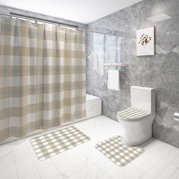 bath mats simple style lattice polyester shower curtain set mat rug sets carpet floor cover
bath mats simple style lattice polyester shower curtain set mat rug sets carpet floor cover