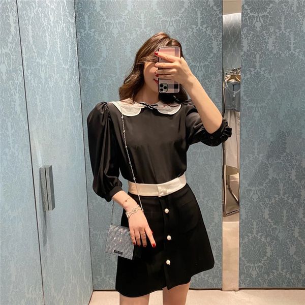 new vintage floral embroidery peter pan collar women 2021 summer black chiffon womens and blouses c3z1
new vintage floral embroidery peter pan collar women 2021 summer black chiffon womens and blouses c3z1