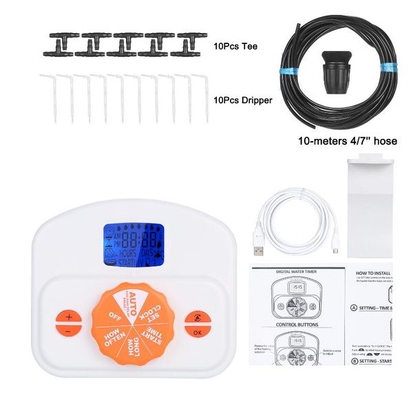 new automatic drip irrigation emitter system controller battery-powered/usb-powered programmable watering water timer
new automatic drip irrigation emitter system controller battery-powered/usb-powered programmable watering water timer