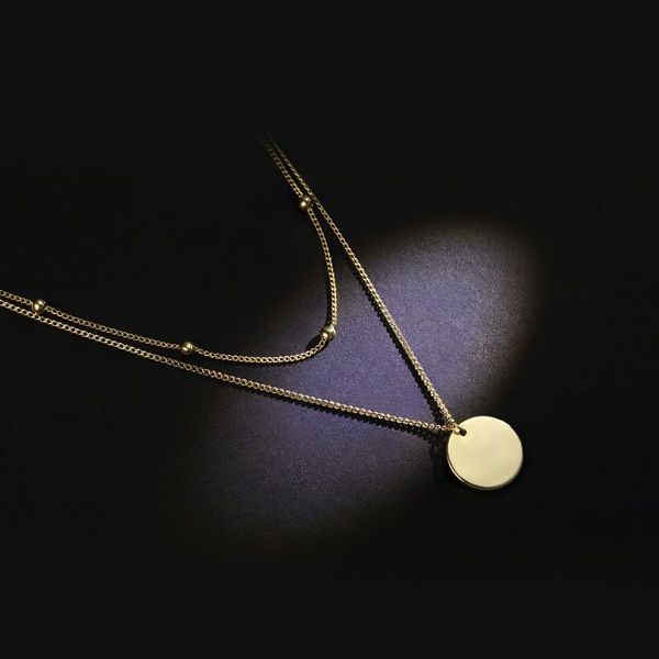 chains double layered necklace round medal coin gold pendant clavicle chain niche simple ins female for women, Silver
chains double layered necklace round medal coin gold pendant clavicle chain niche simple ins female for women, Silver