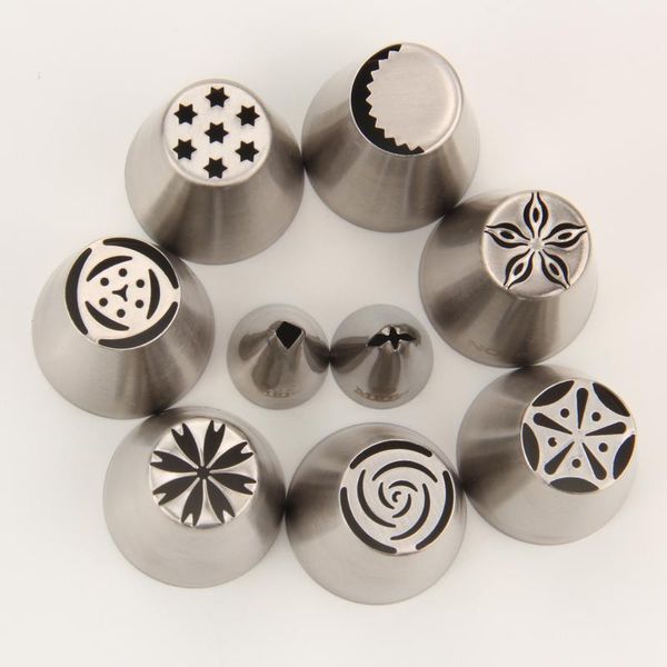 baking & pastry tools 9pcs stainless steel cake decorating piping tips diy cupcake nozzles set with tri-color coupler rf002
baking & pastry tools 9pcs stainless steel cake decorating piping tips diy cupcake nozzles set with tri-color coupler rf002