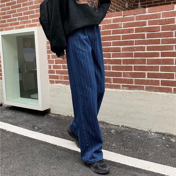 women's jeans women vintage striped wide leg high waist denim trousers female pants casual chic, Blue
women's jeans women vintage striped wide leg high waist denim trousers female pants casual chic, Blue