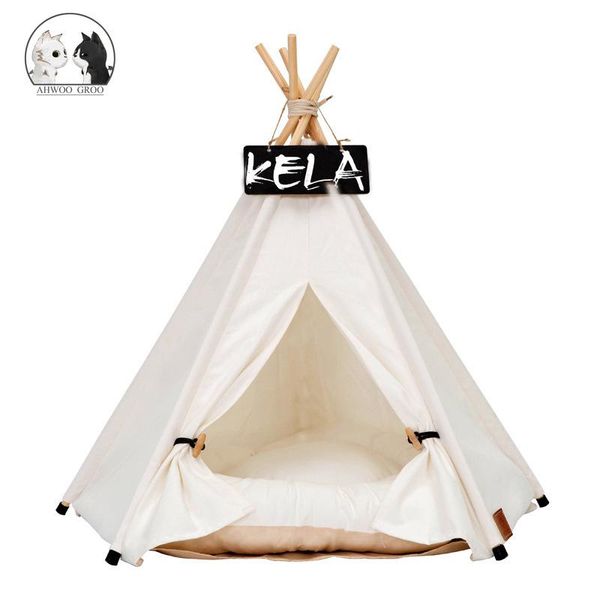 kennels & pens portable canvas pet tent dog house puppy teepee bed nest with thick cushion cat excursion outdoor indoor cone 2021
kennels & pens portable canvas pet tent dog house puppy teepee bed nest with thick cushion cat excursion outdoor indoor cone 2021