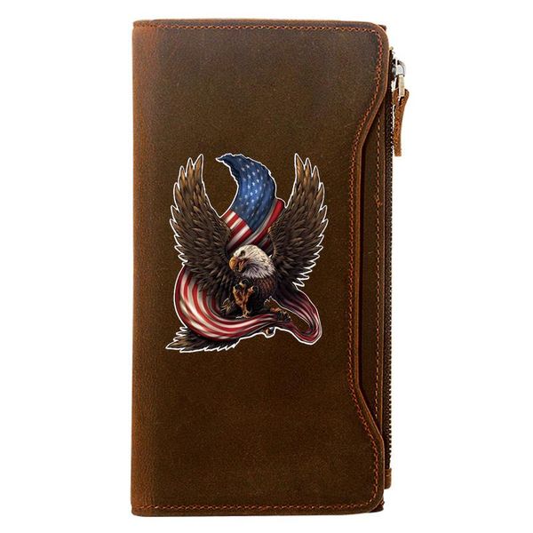 wallets eagle american flag design genuine leather wallet men long purse with phone bag zipper charm card holder clutch gift, Red;black
wallets eagle american flag design genuine leather wallet men long purse with phone bag zipper charm card holder clutch gift, Red;black