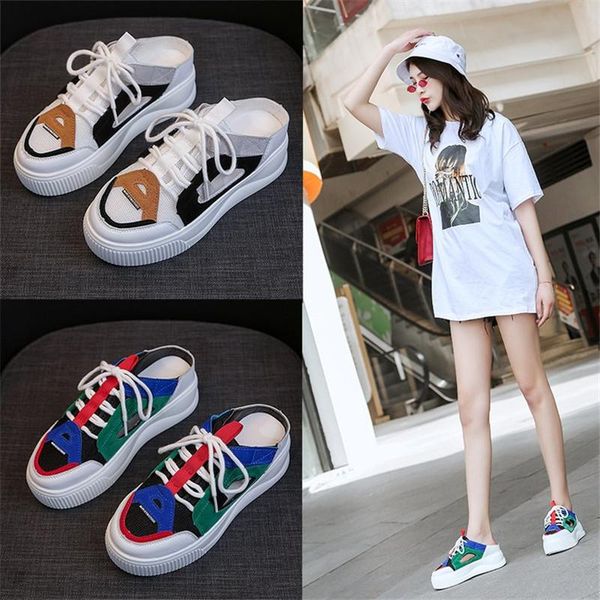 slippers femme wedges lazy half slipper shoes flats heel 6cm woman sneakers platform casual zapatillas mujer hollow, Black
slippers femme wedges lazy half slipper shoes flats heel 6cm woman sneakers platform casual zapatillas mujer hollow, Black