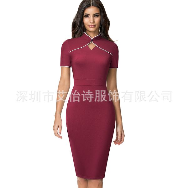 luxury casual dresses 2021 spring and summer women's improved cheongsam stand collar hollow slim wrap hip drs, Black;gray
luxury casual dresses 2021 spring and summer women's improved cheongsam stand collar hollow slim wrap hip drs, Black;gray