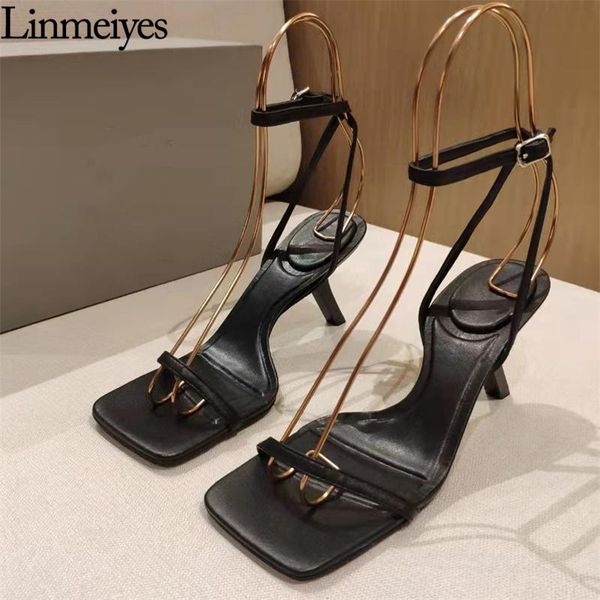 sandals high heels gladiator women one strap square peep toe strange style summer shoes, Black
sandals high heels gladiator women one strap square peep toe strange style summer shoes, Black