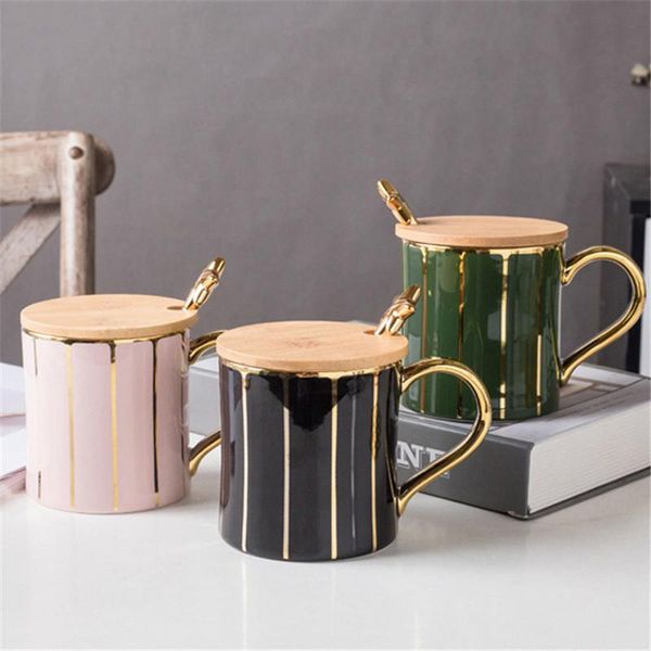 mugs simple mug couple ceramic cup european style coffee golden handle line office household water spoon with cover drinkware
mugs simple mug couple ceramic cup european style coffee golden handle line office household water spoon with cover drinkware